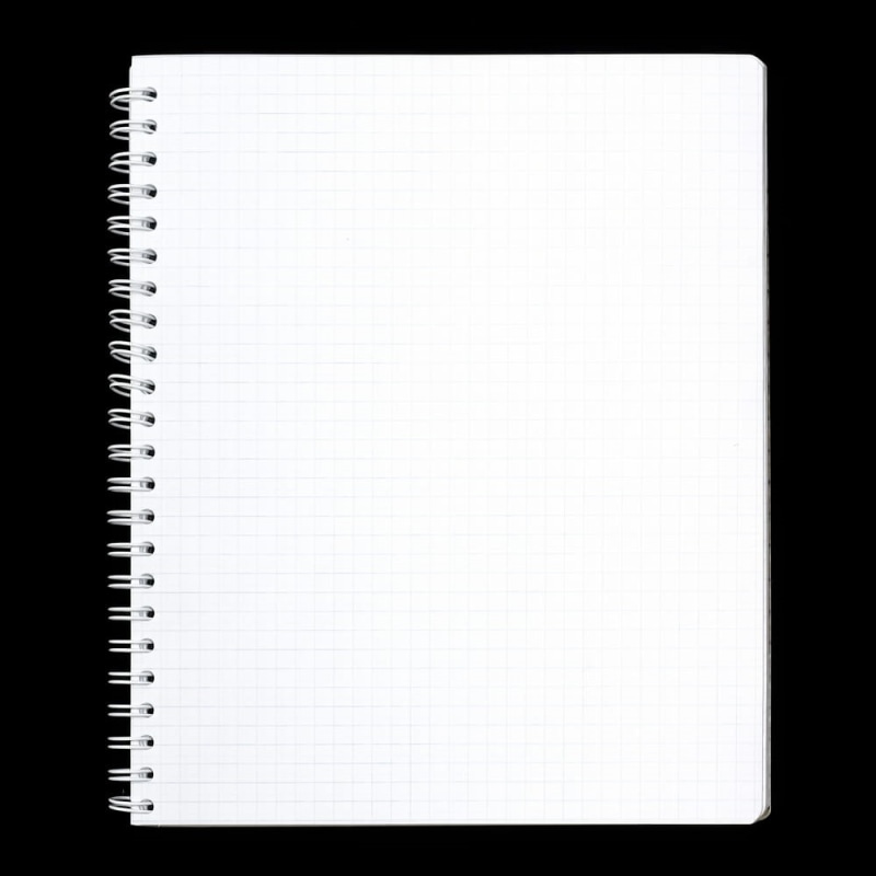 ring binder, isolated, clean, spiral notebook, white background, 480P, single object, indoors, page, office, studio shot, note, empty, white, spiral, notebook