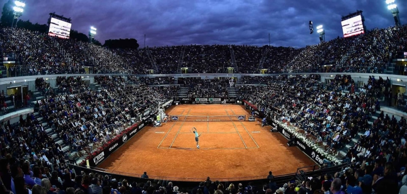 spectator, audience, sport, sports Venue, 1080P, Tennis, high angle view, tennis, match - sport, inside, Court, outdoors, cloud - sky, watching, bleachers