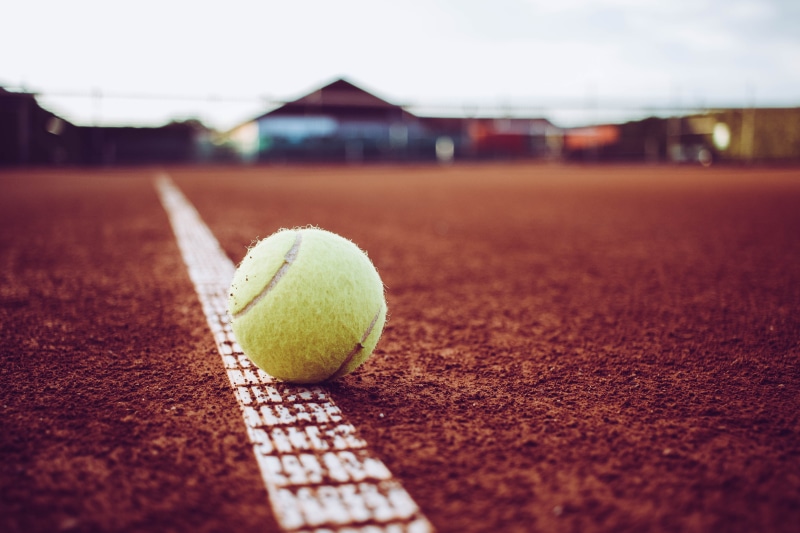 ball, tennis court, background, nature, space, sports ground, no people, selective focus, day, texture, outdoors, containment, tennis ball, sports equipment