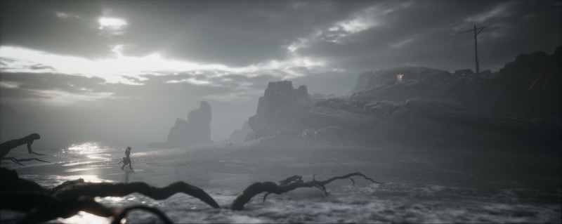 rock, sky, animals in the wild, cloud - sky, consoles, nature, no people, scenics - nature, fog, video games, land, 2K, animal wildlife, group of animals