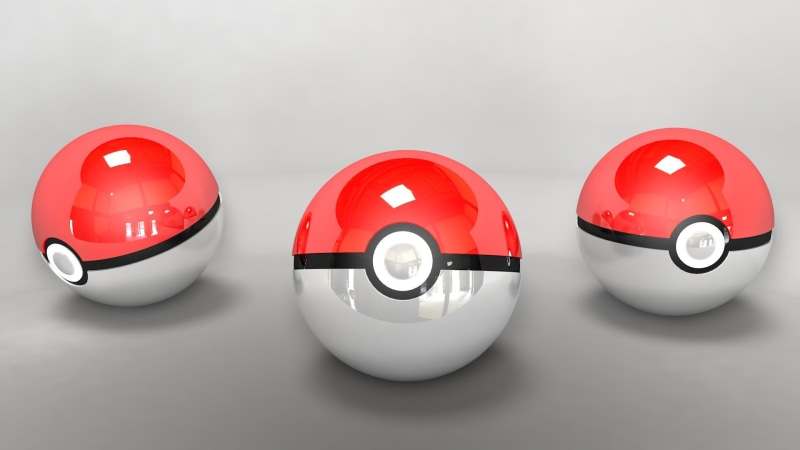 variation, still life, pokemon, gray, group of objects, indoors, three, pokeball, technology, security, high angle view, cut out, copy space, white background