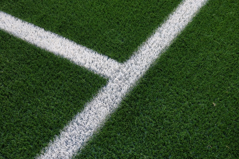 soccer, green color, single line, nature, 5K, day, mark, land, high angle view, soccer field, sport, football field, no people, competition, backgrounds