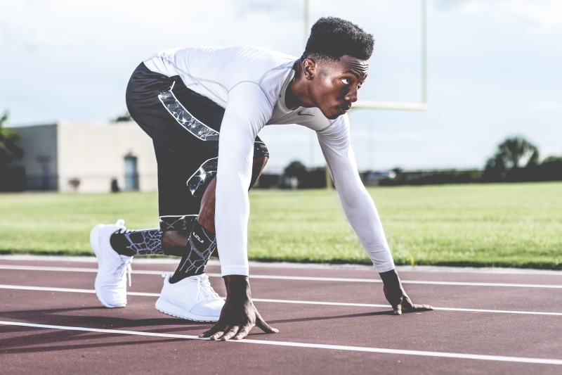 track Event, daytime, people, track and field athlete, young Men, running, sports Clothing, man, starting Line, sports Venue, one Man Only, male, outdoors