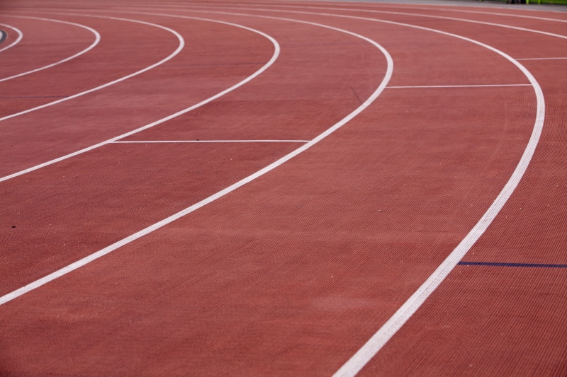 running, athletics, sports track, field, stadium, day, jogging, 4K, exercise, athletes, competitive sport, red, playground, white color, running track