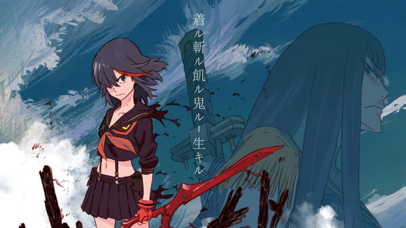 fish, 1080P, beauty in nature, anime girls, creativity, clothing, outdoors, people, wind, environment, human representation, Kill la Kill, day, sea, Matoi Ryuuko