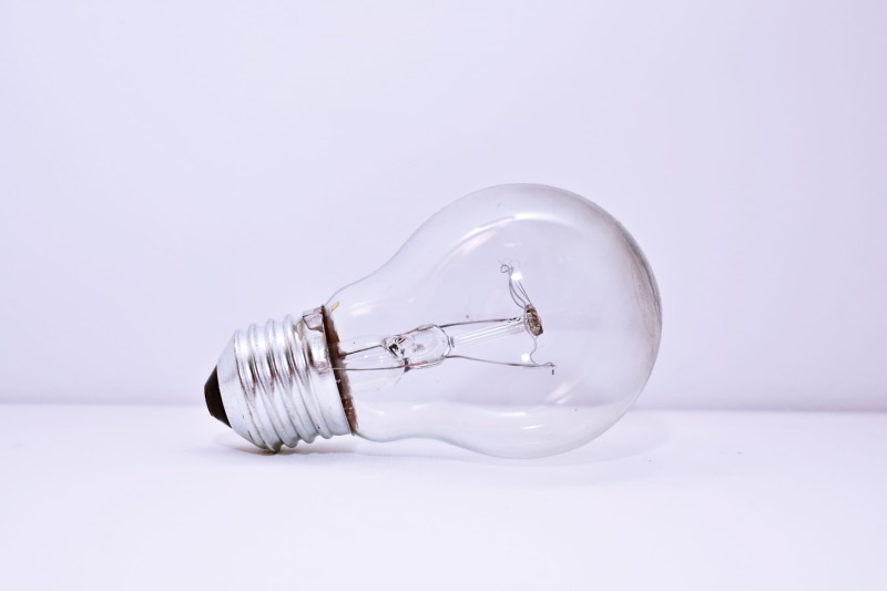 no people, indoors, light bulb, transparent, purity, glass - material, electric light, close-up, white background, single object, copy space, studio shot