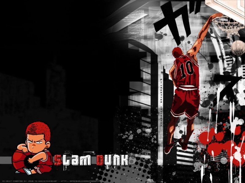 480P, anime, hd, dunk, Slam Dunk, slam, sports, x, basketball, art
