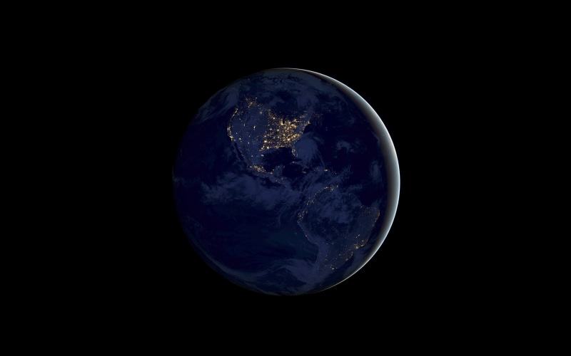 Night, Earth, 2K, iOS, Stock, hd