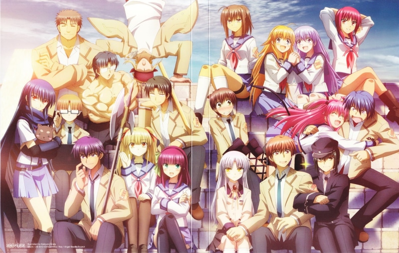 Miyuki Irie, characters, Hinata Hideki, Noda (Angel Beats!), Takeyama (Angel Beats!), Anime, Fujimaki (Angel Beats!), Yuzuru Otonashi, Eri Shiina, Yui (Angel Beats!)