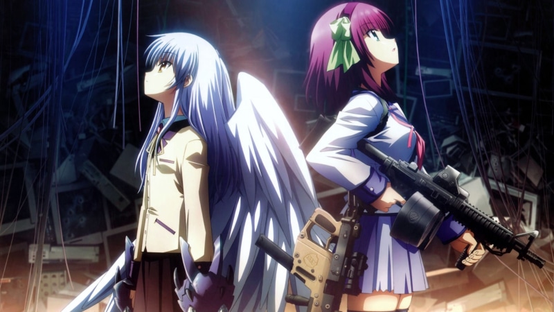 lifestyles, real people, weapon, music, characters, clothing, stage, city, men, three quarter length, day, Tachibana Kanade, women, standing, Angel Beats!