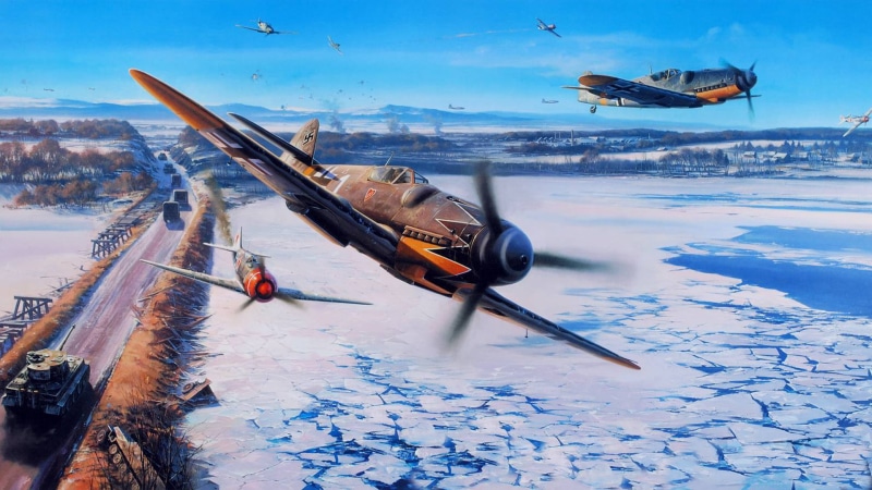 nature, sky, sea, blue, air Force, mode of transportation, speed, plane, armed Forces, snow, propeller, water, aerospace Industry, Bf.109, gray, Nicolas Trudgian