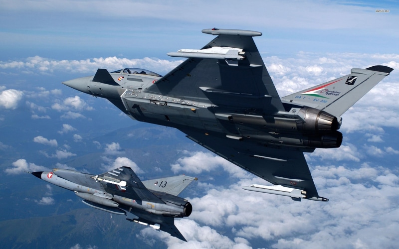 army, aerospace industry, plane, day, military aircraft, no people, side view, explosive, mode of transportation, on the move, cloud - sky, air force, gray