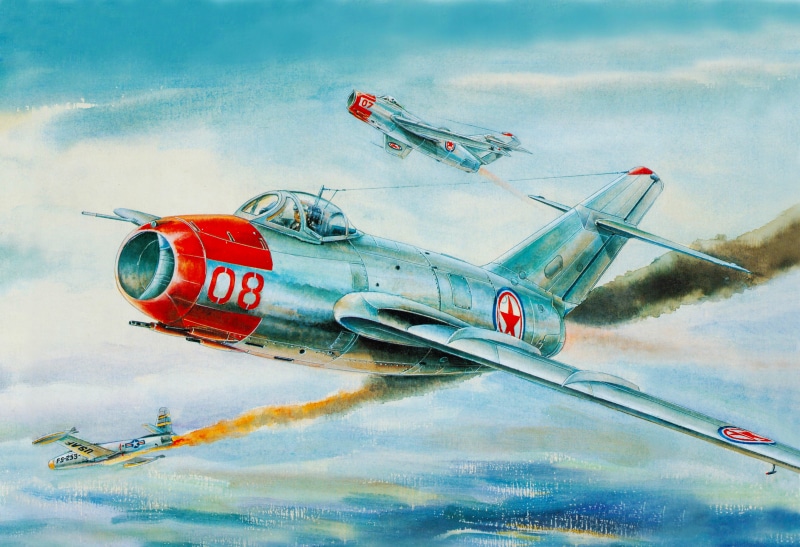 ART, airplane, day, rescue worker, Downed, plane, War, The sky, gray, fighter, on the move, Korea, rescue, military airplane, Mikoyan, Fagot
