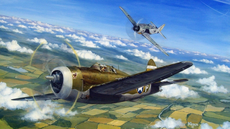 ww2, air Vehicle, plane, dogfight, no people, gray, speed, on the move, mid-air, army, day, old-fashioned, aerospace Industry, mode of Transport, fighter Plane