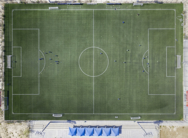 ball, pitch, field, playing Field, sign, sports, sport, photo, green, backgrounds, aerial, goal, footbal, pro, drone, view, competition, grass, dji, line