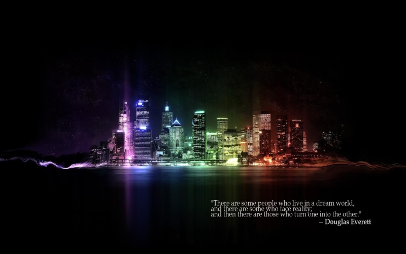 sky, typography, no people, city, reflection, illuminated, water, lights, dark, urban skyline, modern, quote, skyline, nature, digital art, new, office building exterior