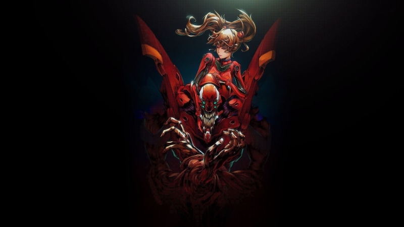 1080P, EVA Unit 02, craft, female, Neon Genesis Evangelion, character, people, human body part, art and craft, studio shot, creativity, black background