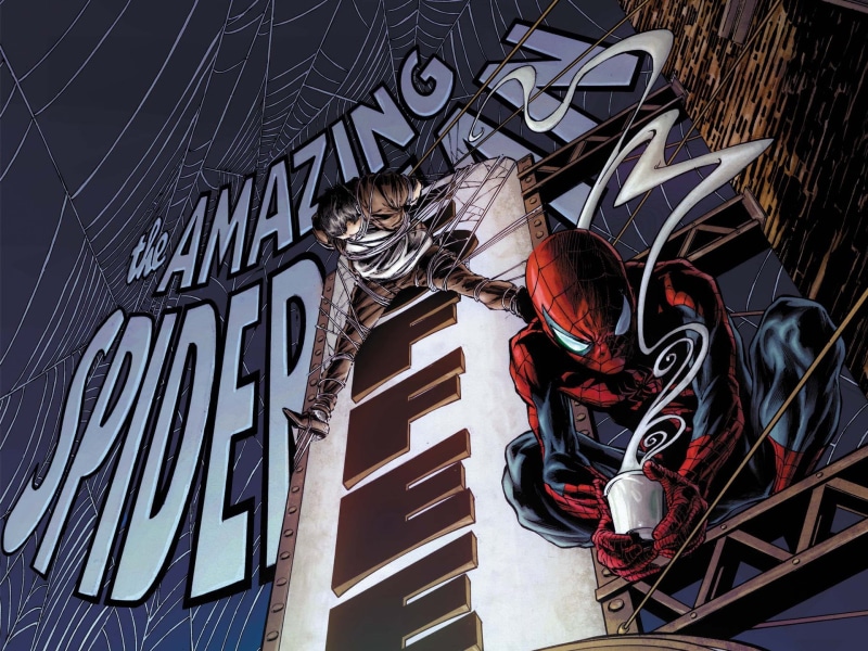 poster, hd, 1080P, spider, web, coffee, man, cartoon/comic, amazing, marvel
