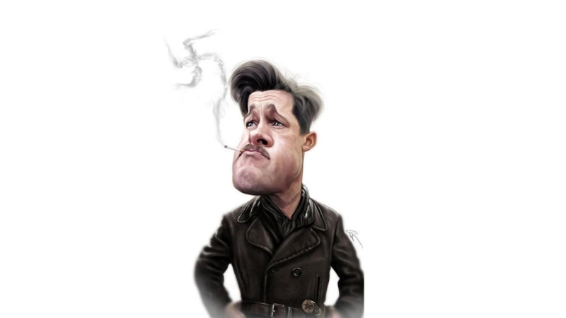 cigarette, 1080P, human face, studio shot, social issues, men, copy space, inglourious basterds nazi brad pitt swastika, adult, cut out, activity, males