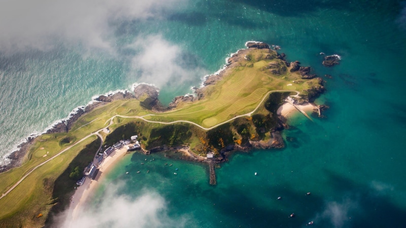 Wales, view, land, travel destinations, photography, high angle view, coast, day, beach, beauty in nature, water, nature, outdoors, coastline, 1080P, environment