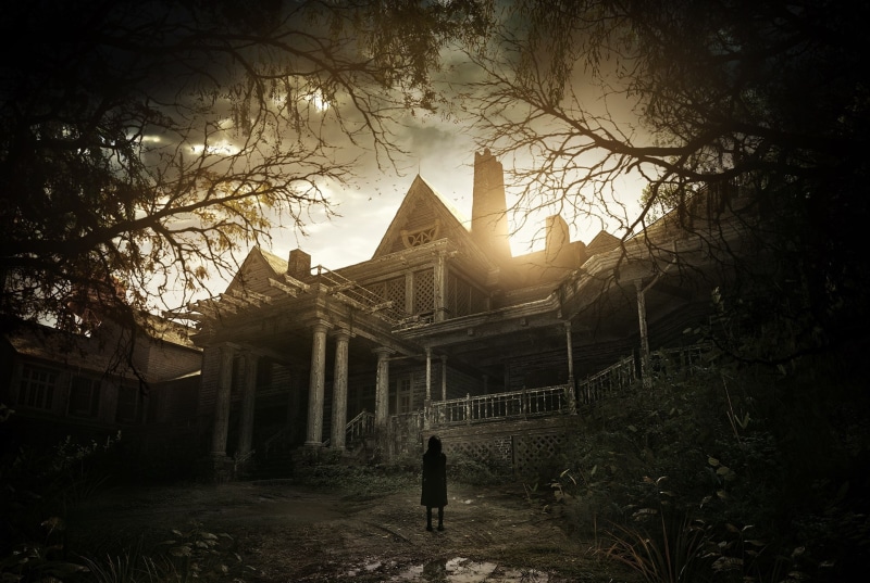 the past, plant, history, tree, spirituality, built structure, resident evil 7 biohazard, religion, building, belief, walking, place of worship, nature
