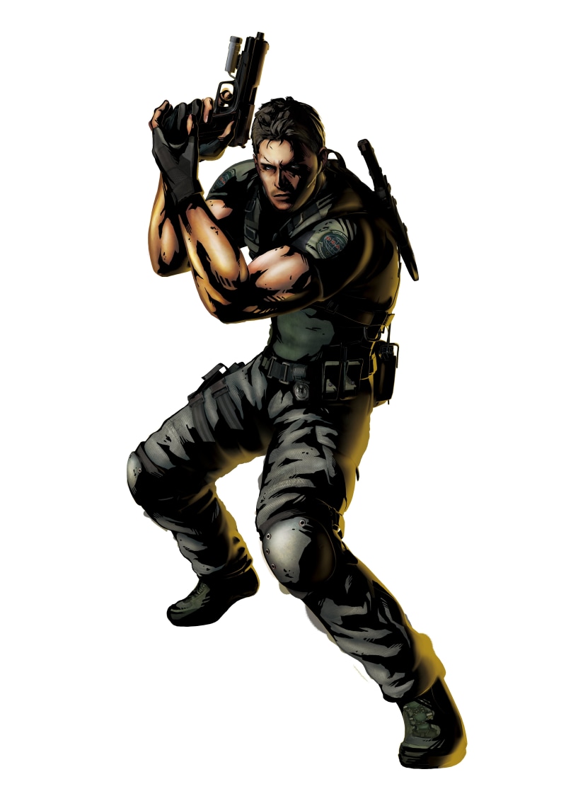 one person, young men, aggression, 5K, young adult, military, cut out, illustration, Resident Evil, full length, armed forces, Resident Evil 5, weapon