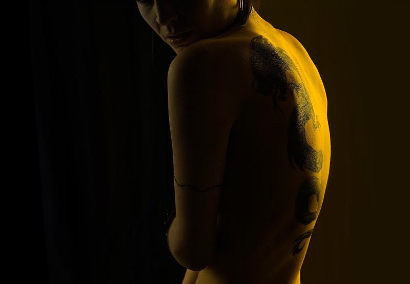 tattoo, shirtless, 720P, strength, human limb, one person, close-up, thriller, hornets, Dark, young adult, 1gwpwf, muscular build, fi, representation