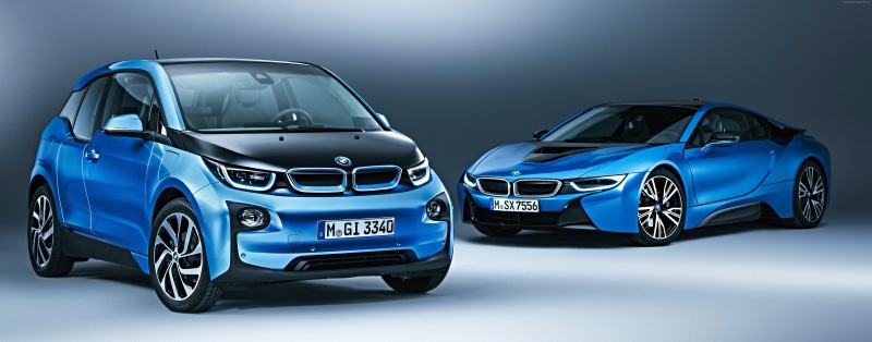 motor vehicle, renewable energy, sports car, blue, sport, transportation, motion, studio shot, shiny, indoors, speed, mode of transportation, BMW i3 Protonic Blue
