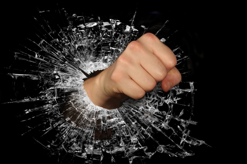 aggression, anger, unrecognizable person, motion, communication, strength, broke, blurred motion, finger, human Hand, punching, 5K, glass, technology
