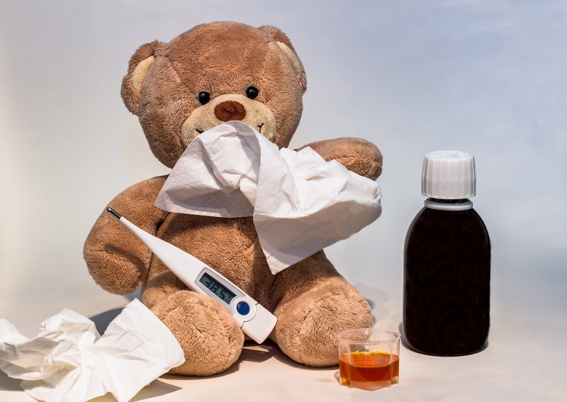 close-up, day, childhood, medical, healthcare and medicine, white background, teddy, snivel, still life, medicine, stuffed animal, 4K, ill, container