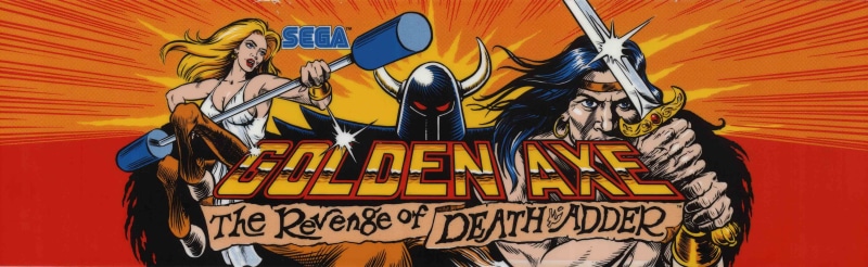 arcade cabinet, Golden Axe, arcade marquee, video game art, 4K