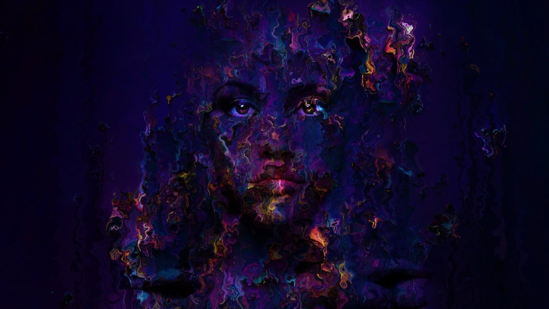 looking at viewer, 1080P, Stu Ballinger, abstract, women