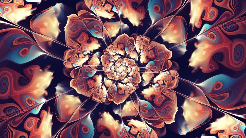 digital art, fractal, fractal flowers, 1080P, artwork, abstract