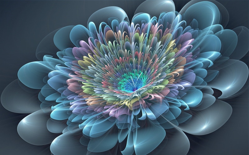 shape, no people, three-dimensional Shape, art, background, light - natural phenomenon, design, petals, curve, purple, data, science, green, digitally Generated Image