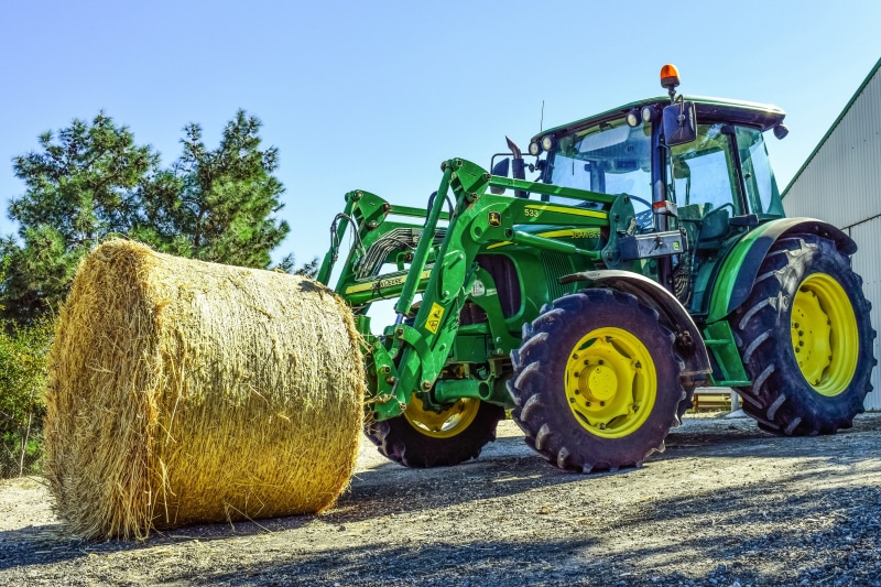 tree, agriculture, machinery, field, sunlight, wheel, plant, farming, agricultural, hay, agricultural machinery, no people, countryside, rural scene, tractor