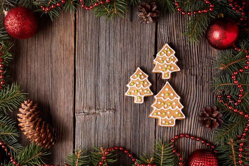 cakes, decoration, gingerbread, cookies, three, trees, Merry, New Year, glaze, Christmas, 5K, Xmas, sweet
