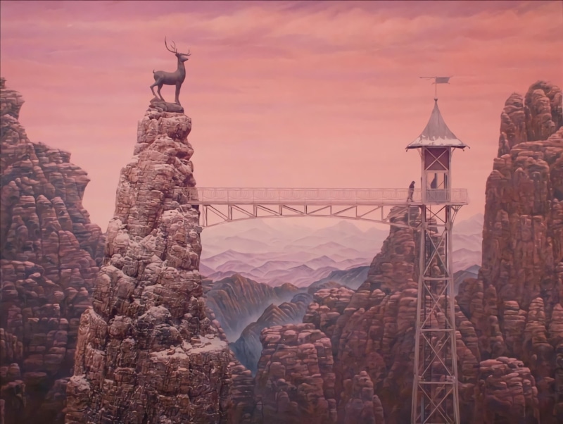 Movie, 1080P, Mountain, Statue, Deer, The Grand Budapest Hotel