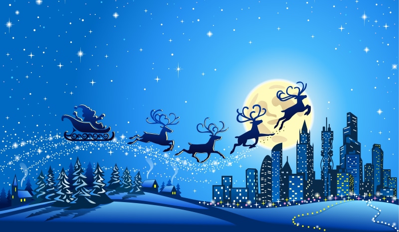 Reindeer, motor vehicle, d, design, blue, celebration, built structure, computer Graphic, season, stars, transparent, Santa Claus is, new year, snow, nature