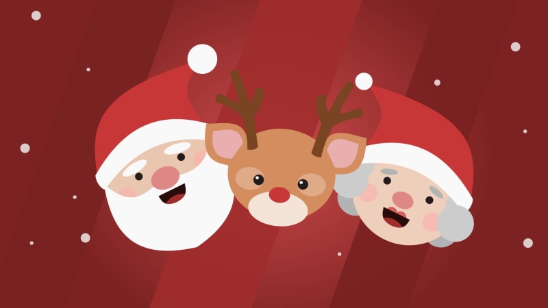 mrs, happiness, smiling, 720P, food and drink, nature, Rudolph the Red-Nosed Reindeer, santa, celebration, group of people, rudolph, Christmas, cheerful