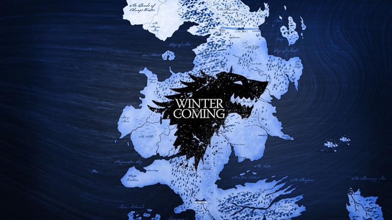 Winter Is Coming, wolf, Winterfell, Westeros, 1080P, House Stark, Game of Thrones, map, A Song of Ice and Fire