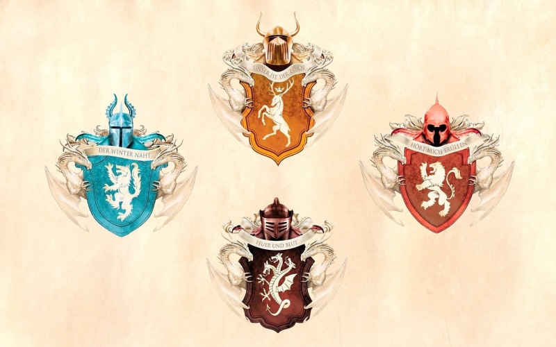 wall - building feature, royalty, house baratheon, flag, animal representation, game of thrones, abstract, indoors, 1080P, still life, religion, logos
