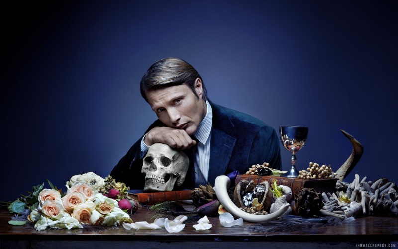 flower, flowering plant, emotion, food and drink, notched, young men, studio shot, Hannibal, indoors, blazer, Mads Mikkelsen, men, lapel, young adult, portrait