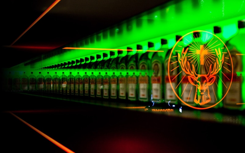 Products, labeled, Jägermeister, bottles, green, 1080P