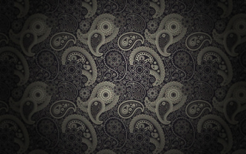 Paisley, pattern, 720P, black background