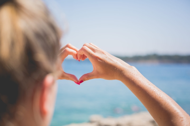 sea, by the Sea, Hand, girl, hands, day, beach, one person, sunny, feelings, hearts, women, water, adult, heart Shape, outdoors, leisure activity, millennials