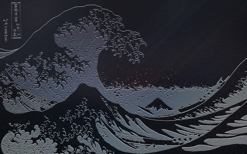 japanese, wave, sea, waves, 1080P, kanagawa, great, artwork