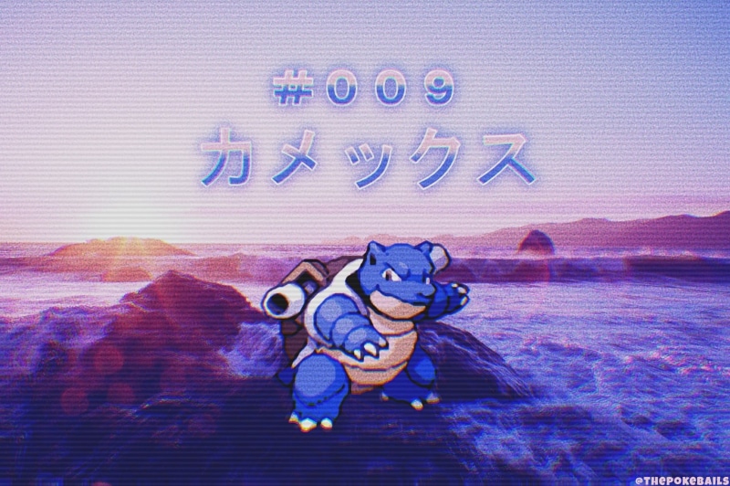 sea, 2K, landscape, Pokémon, Kamex, water, beach, Kamekkusu, starters, Nintendo, Blastoise, nature, sunset, vaporwave