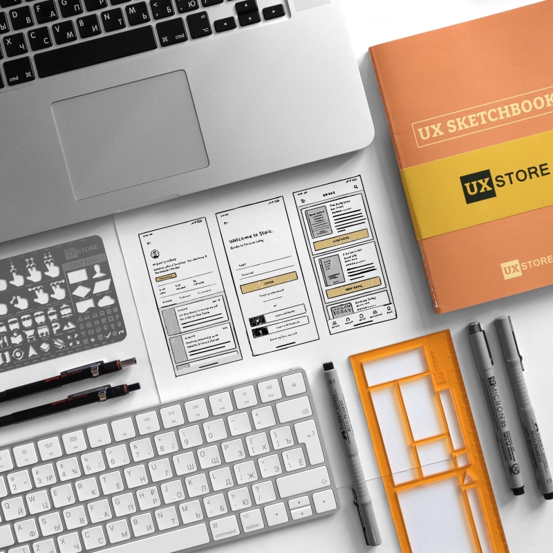 desktop, book, pen, prototype, ux tool, wireless technology, high angle view, document, keyboard, workspace, desk, corporate business, paper, beside, ux