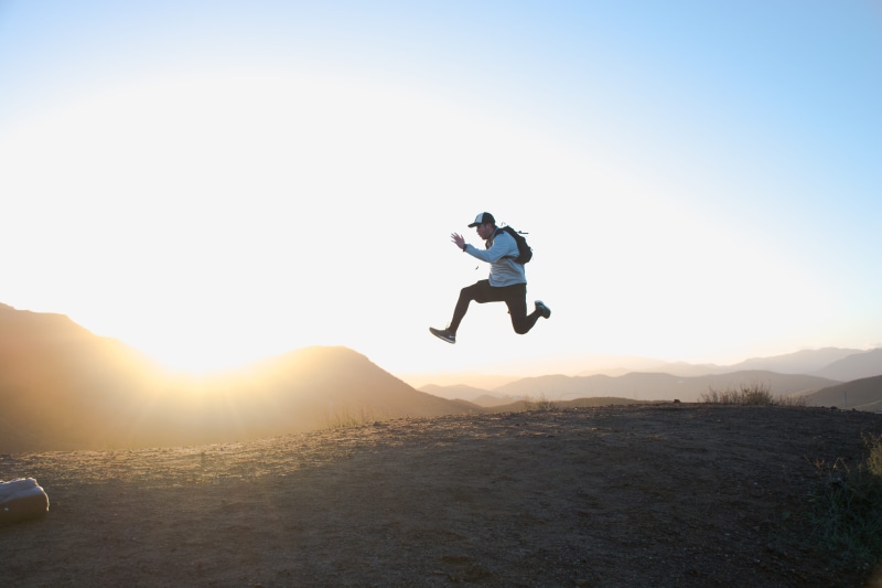 Jumping, long, photo, 5K, person, image Technique, sky, jump, men, one Man Only, sleeved, effort, Sunrise, clothing, sport, vitality, shirt, lifestyles