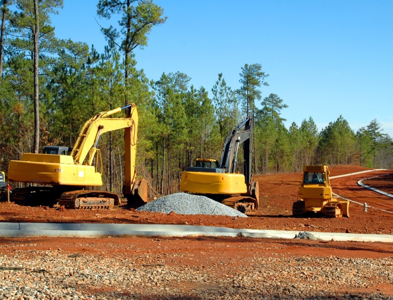 heavy, green, 2K, daytime, construction site, mode of transportation, construction machinery, nature, workplace, soil, construction equipment, machine